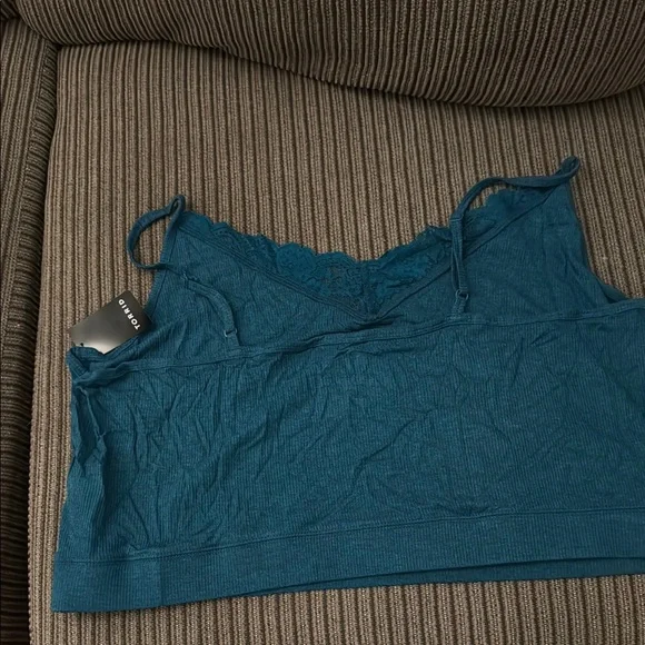 Torrid Teal Lace Cami new with tags - Picture 4 of 4